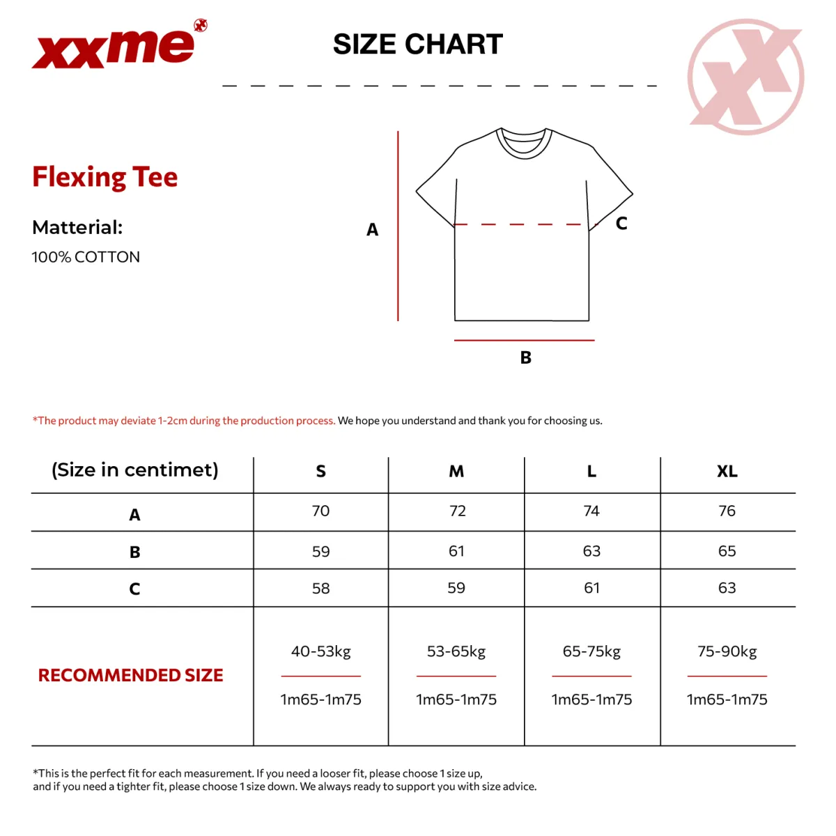 Áo Thun XXME Flexing T-shirt - Màu Trắng