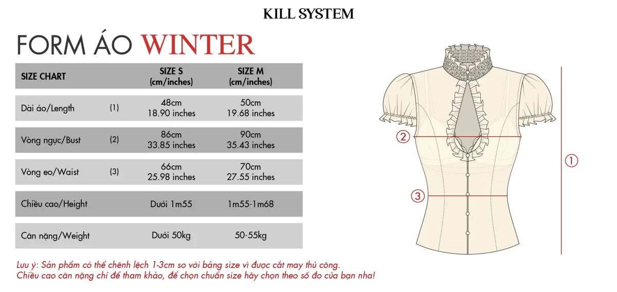Áo tay phồng khoét cổ kèm bra voan tơ WINTER - 𝐊𝐈𝐋𝐋 𝐒𝐘𝐒𝐓𝐄𝐌