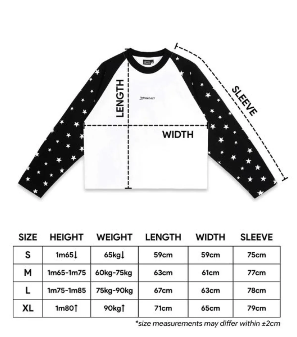 ÁO SWE STARFALL BOXY L/S TEE - NAVY/CREAM