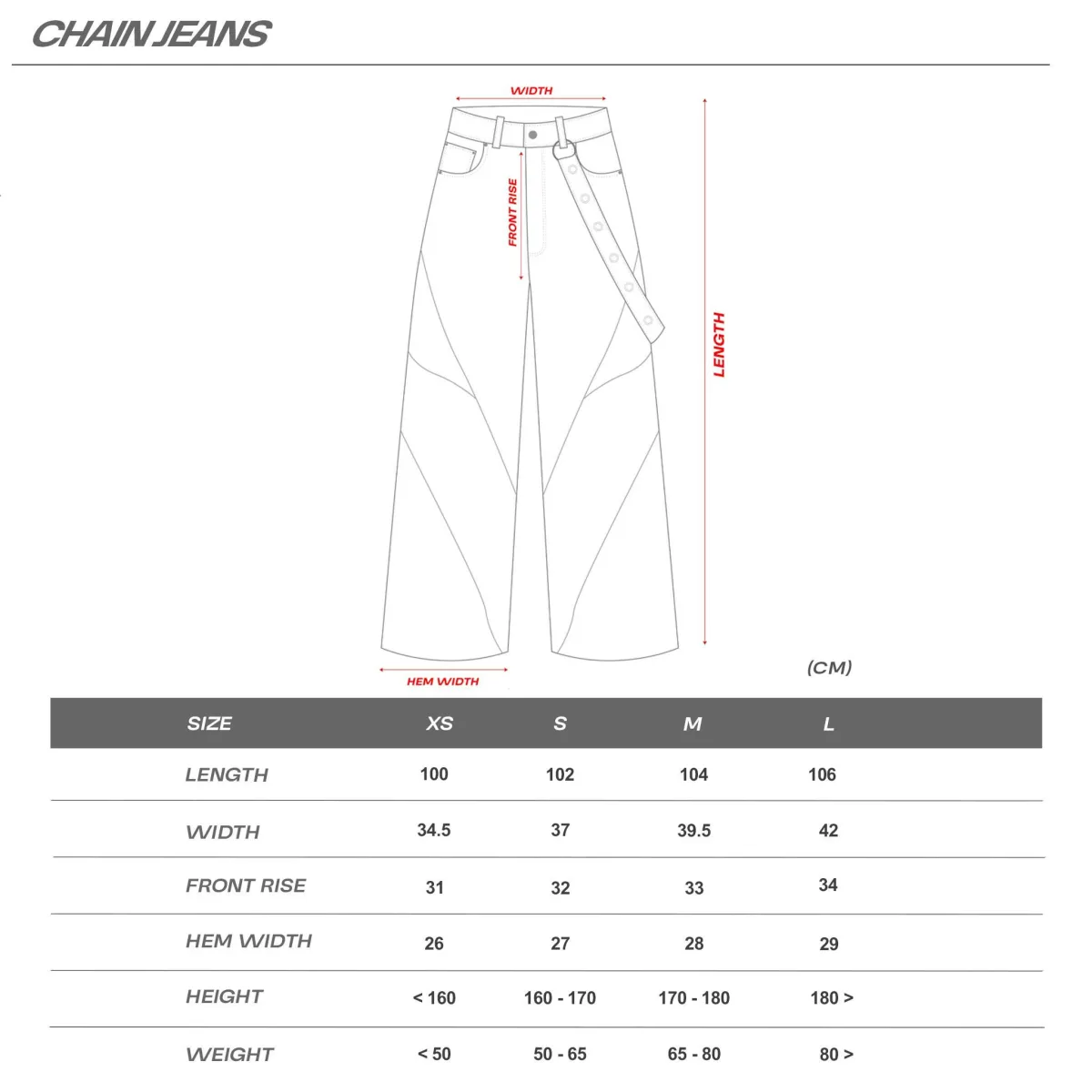 Quần NEEDS OF WISDOM Chain Jeans - Washed Blue - Local Brand Chính Hãng
