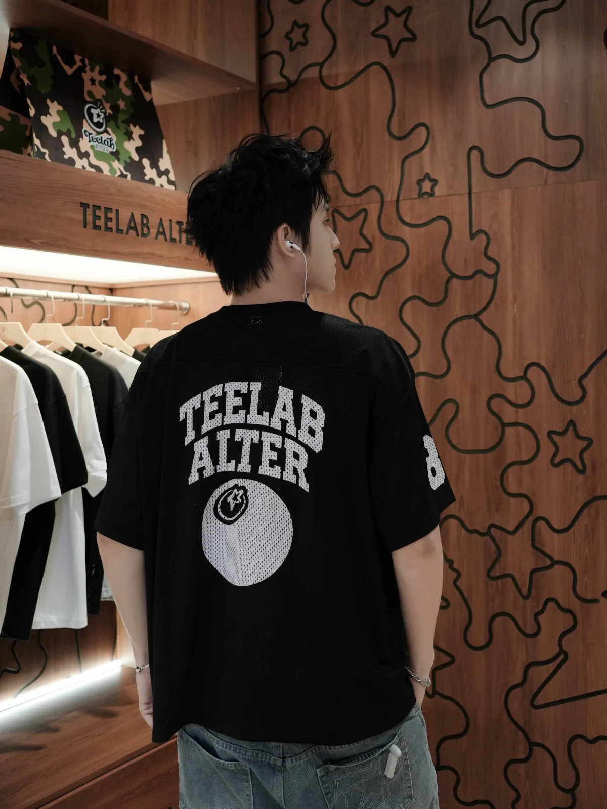 Teelab Alter Regular Jersey Mesh Star Ball Tee TS416