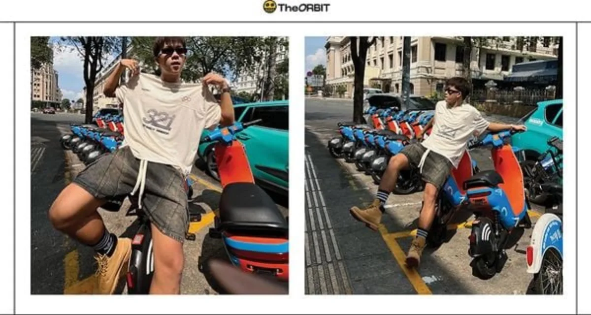 Quần Short Nam Nữ The ORBIT - Black Brown Wash Track Shorts - Local Brand Chính Hãng