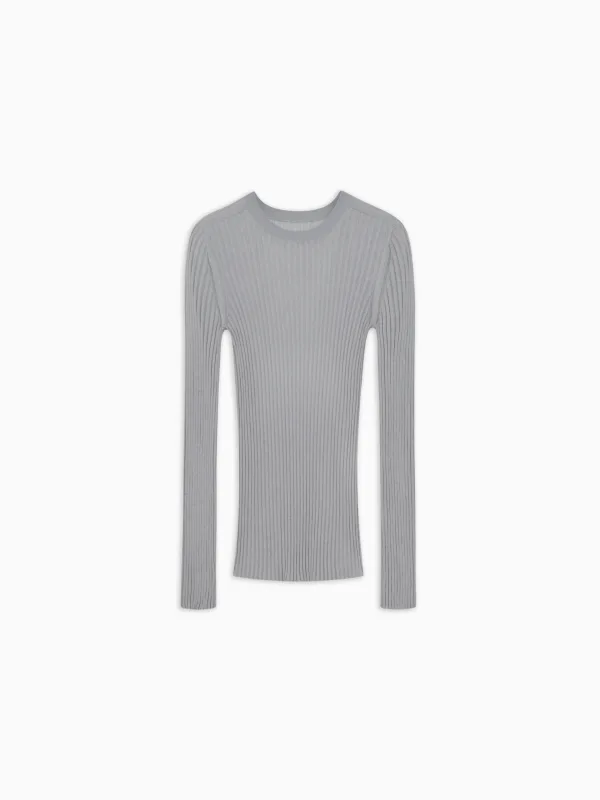 Carlyn Crewneck Pullover in Knitted Cashmere