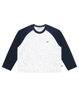 Levents® Forget Me Not Raglan Long Sleeve Boxy Tee