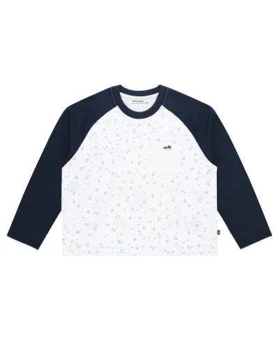 Levents® Forget Me Not Raglan Long Sleeve Boxy Tee