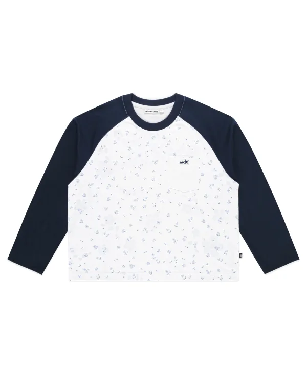 Levents® Forget Me Not Raglan Long Sleeve Boxy Tee