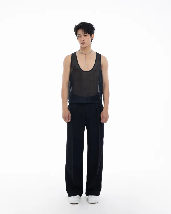 MESH TANKTOP- BLACK