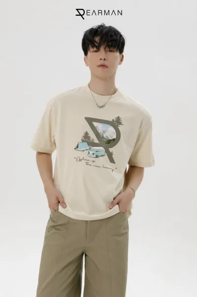 CAMPING TEE- BEIGE