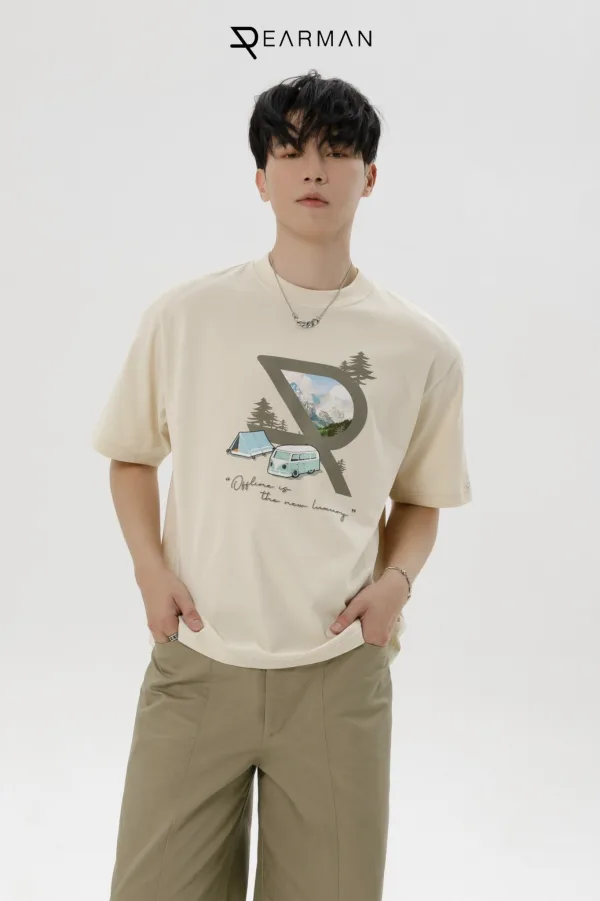 CAMPING TEE- BEIGE