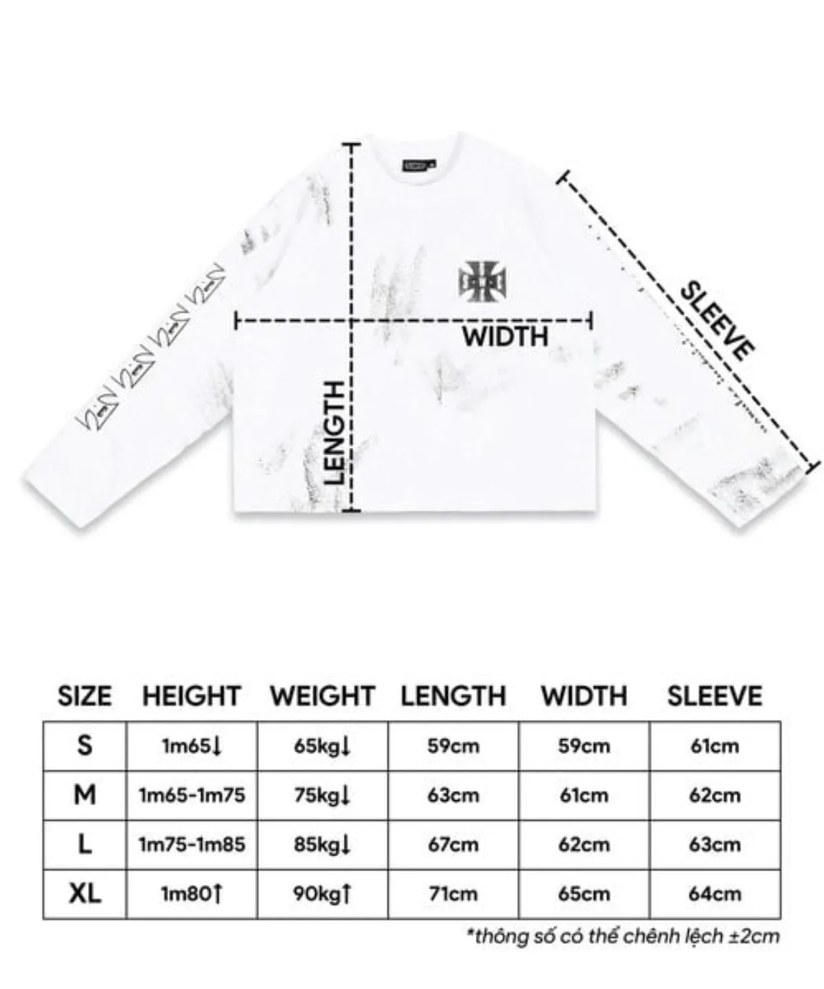 ÁO SWE CROSS L/S BOXY TEE - WHITE