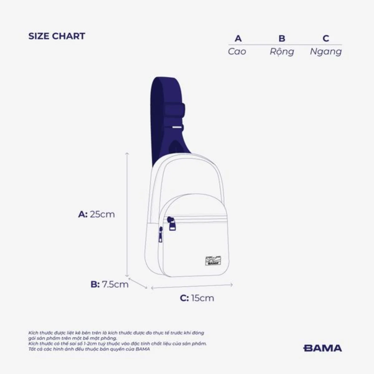 Túi bao tử nam nữ BAMA Mesh Fabric Bumbag MF901 chống nước nhiều ngăn, túi đeo bụng túi đeo hông thời trang