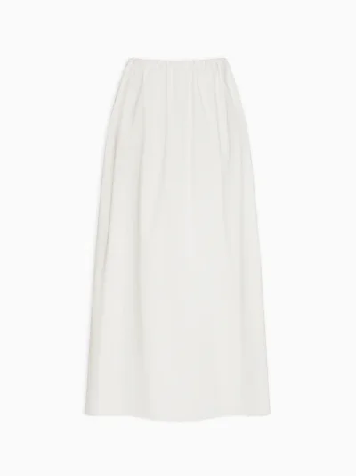 Richie Column Skirt in Cotton Satin