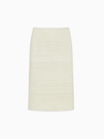 Luka Pencil Skirt in Slub Silk