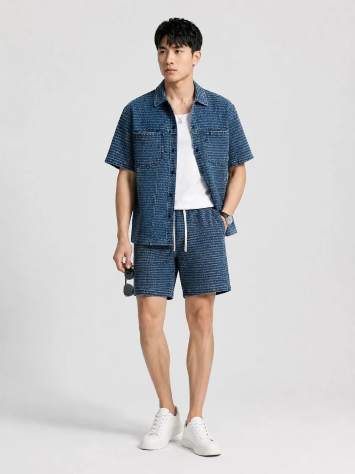 Quần Short Jeans Nam ICONDENIM Gridline Form Loose QSID0266