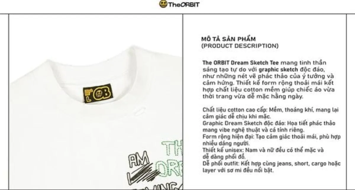 Áo Thun Năm Nữ The ORBIT DREAM SKETCH - Local Brand Chính Hãng