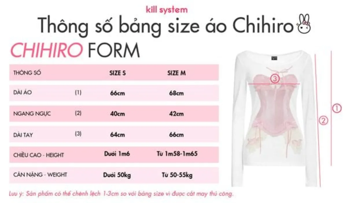 Áo thun tay dài xuyên thấu Chihiro - Killsystem