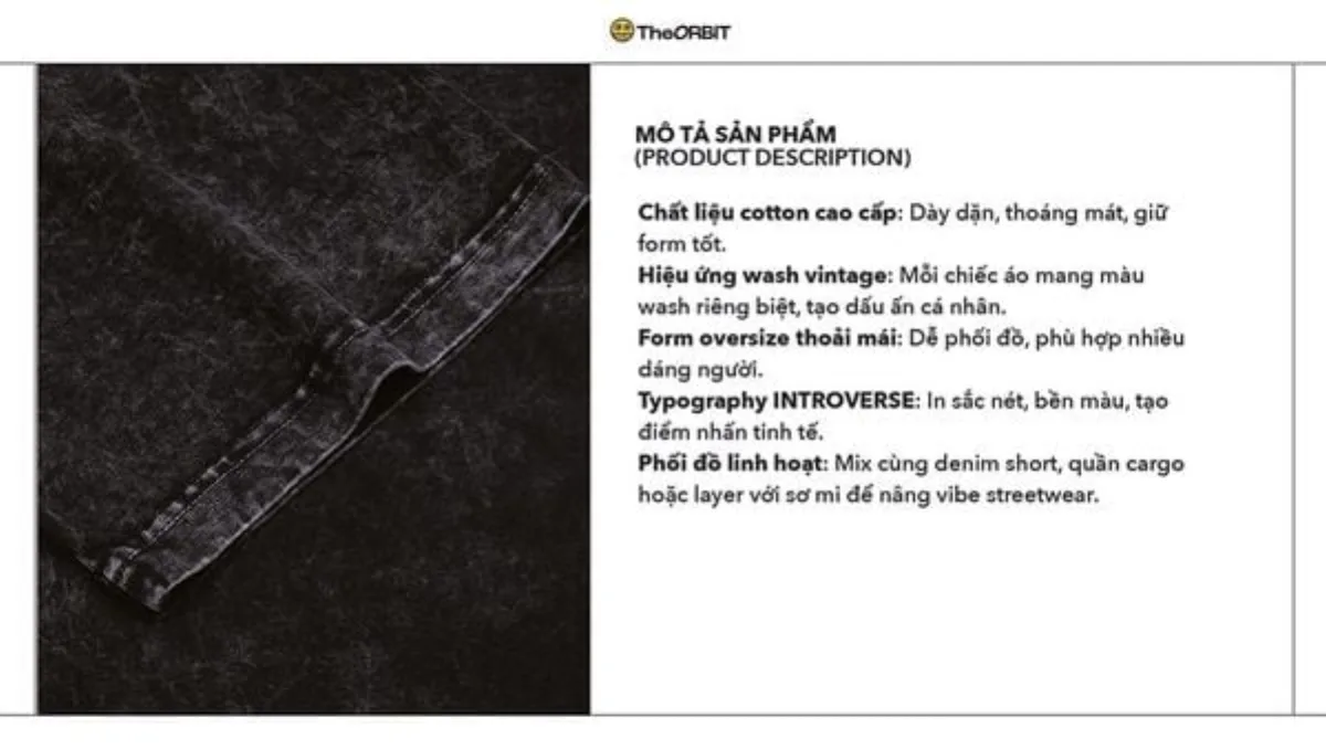 Áo Thun Nam Nữ THE ORBIT INTROVERSE WASH TEE - Local Brand Chính Hãng
