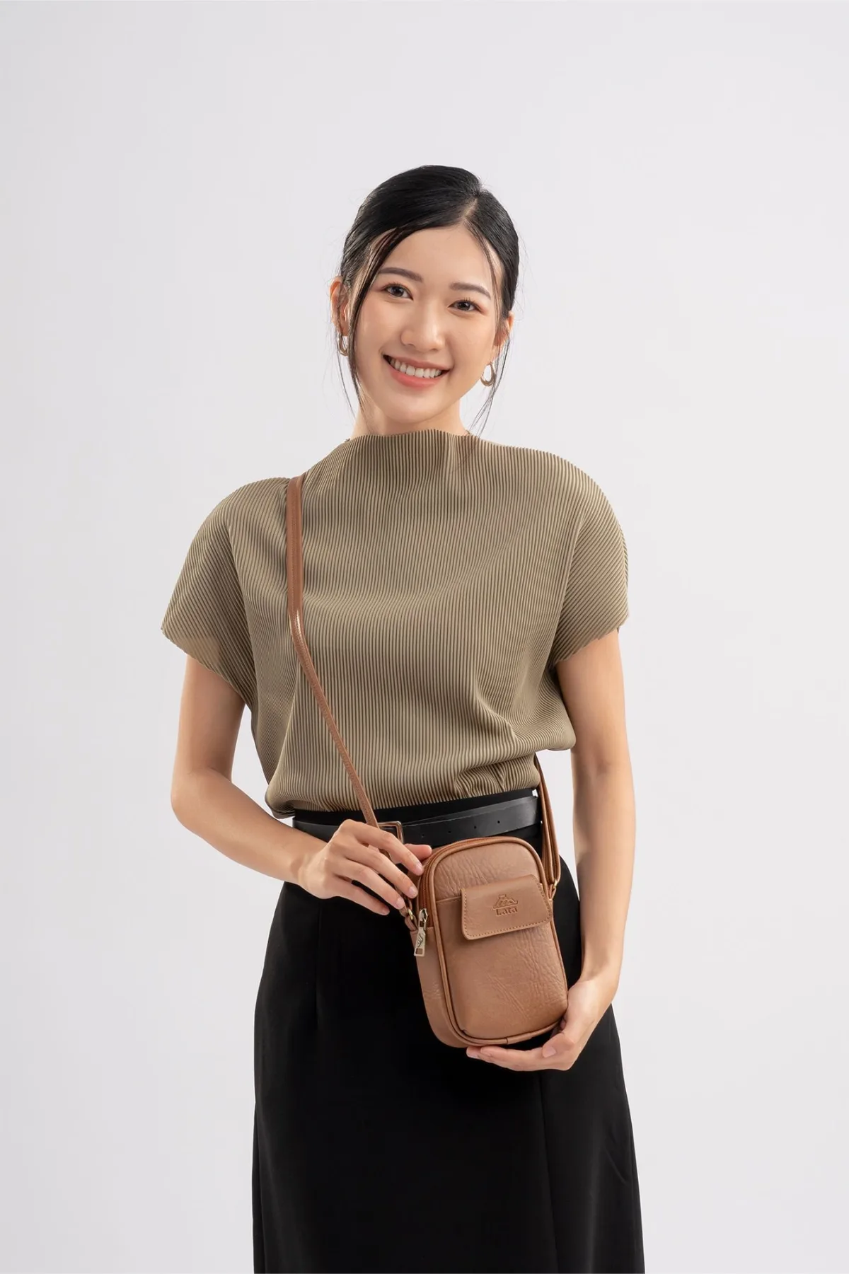 Túi Lata (Thời trang nữ đựng điện thoại mini - Túi đeo chéo da HN118)