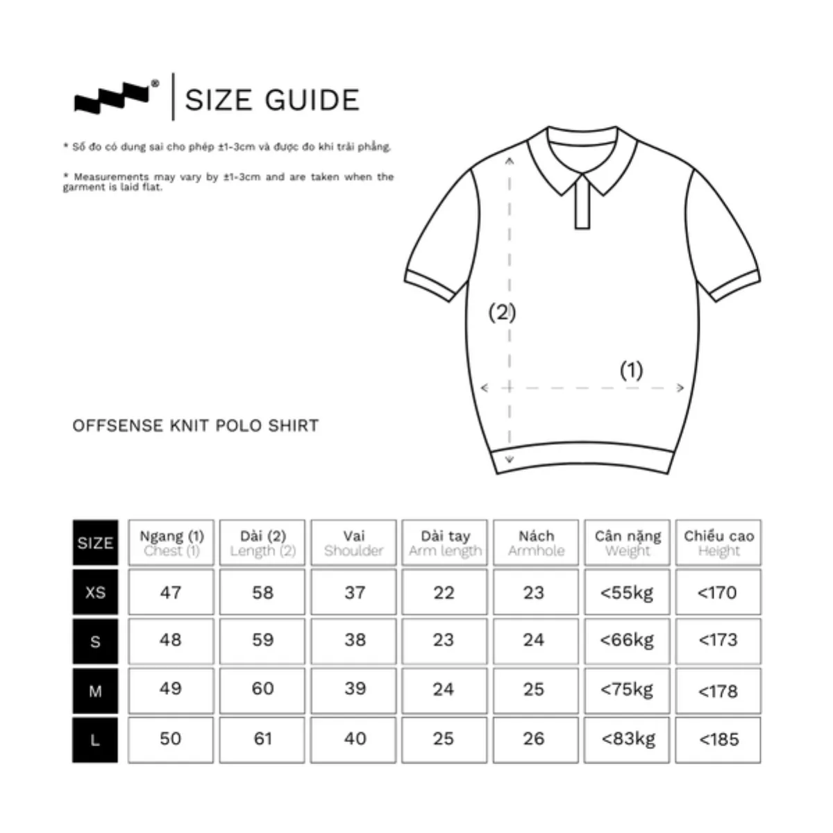 Áo Polo Len Dệt Kẻ Sọc Tay Ngắn Unisex LIDER OFFSENSE KNIT POLO SHIRT - Stripe Blush