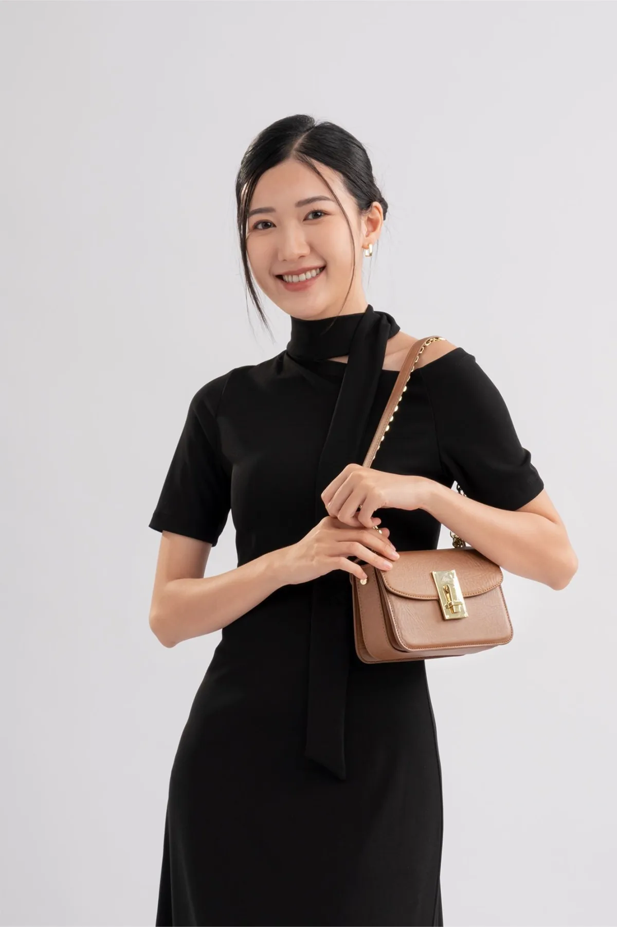 Túi Lata (Thời trang nữ dự tiệc phối khóa - Túi đeo chéo da HN112)