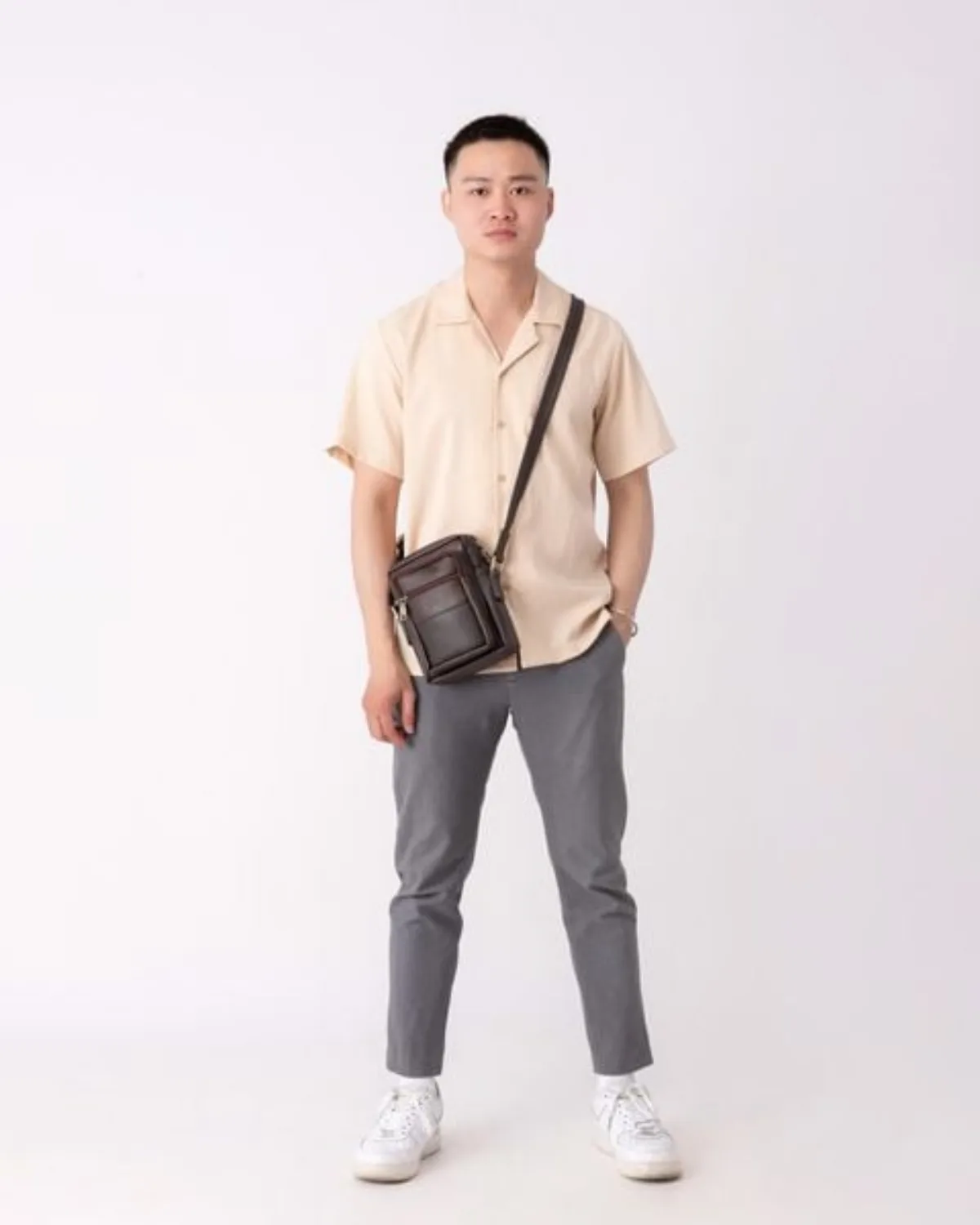 Túi Lata (Thời trang nam đi chơi cỡ nhỏ - Túi đeo chéo da TN21)
