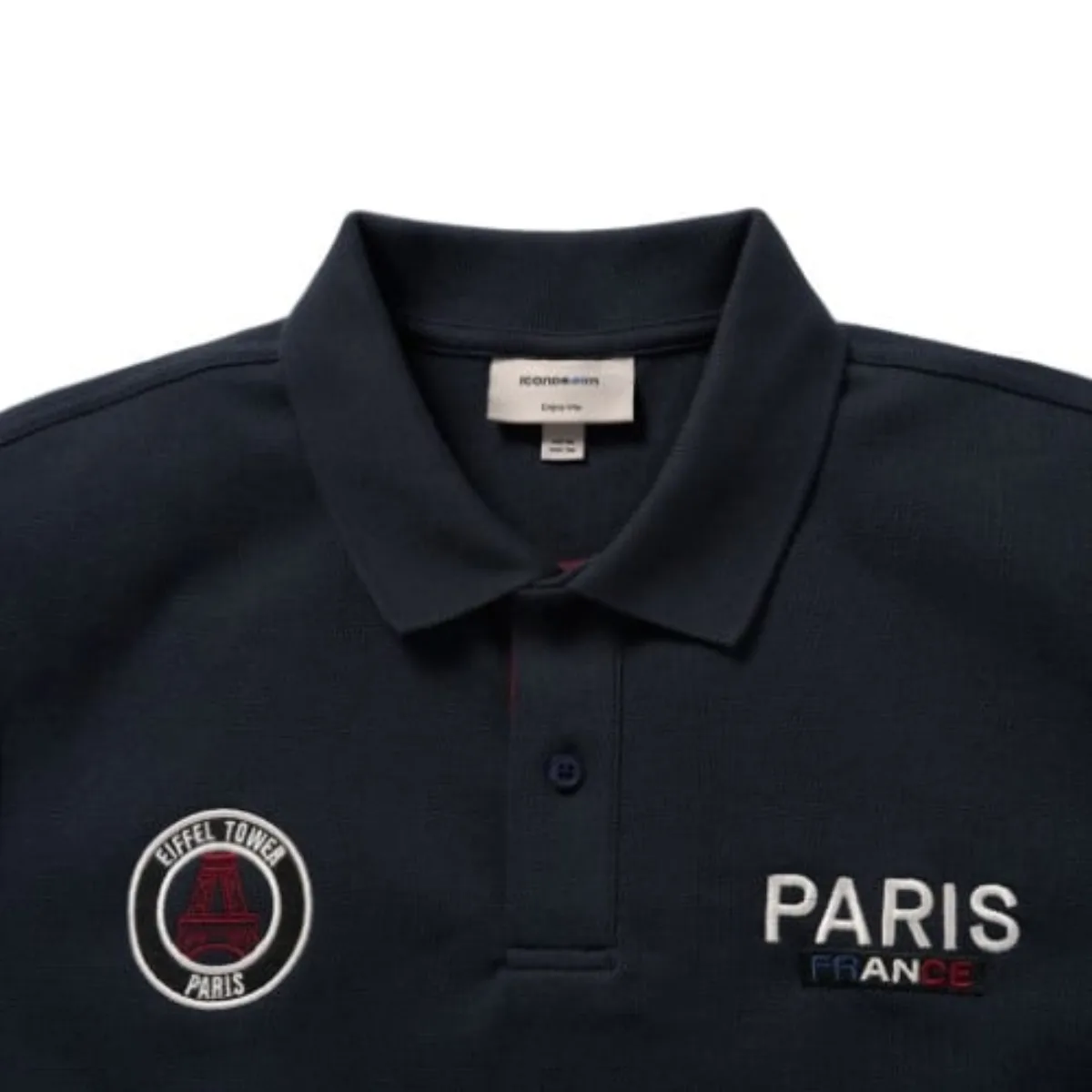 Áo Polo Nam ICONDENIM Hoạ Tiết Paris Form Regular PLID0226