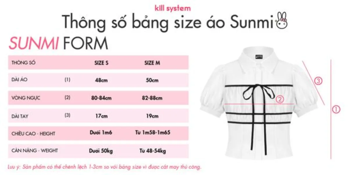 Áo sơ mi tay phồng Sunmi phối nhún ngực thắt nơ - Killsystem