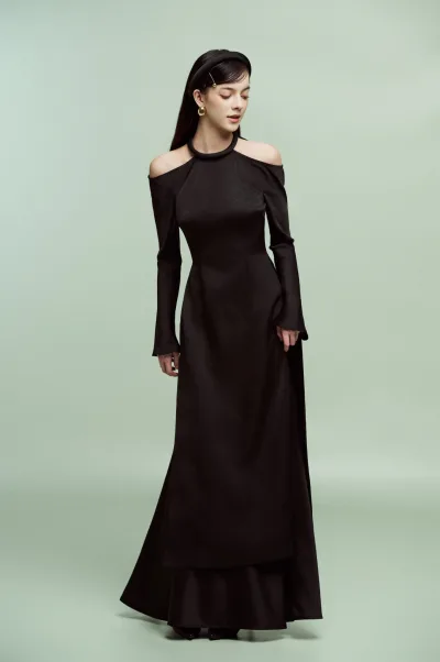 Áo dài Yếm - Black