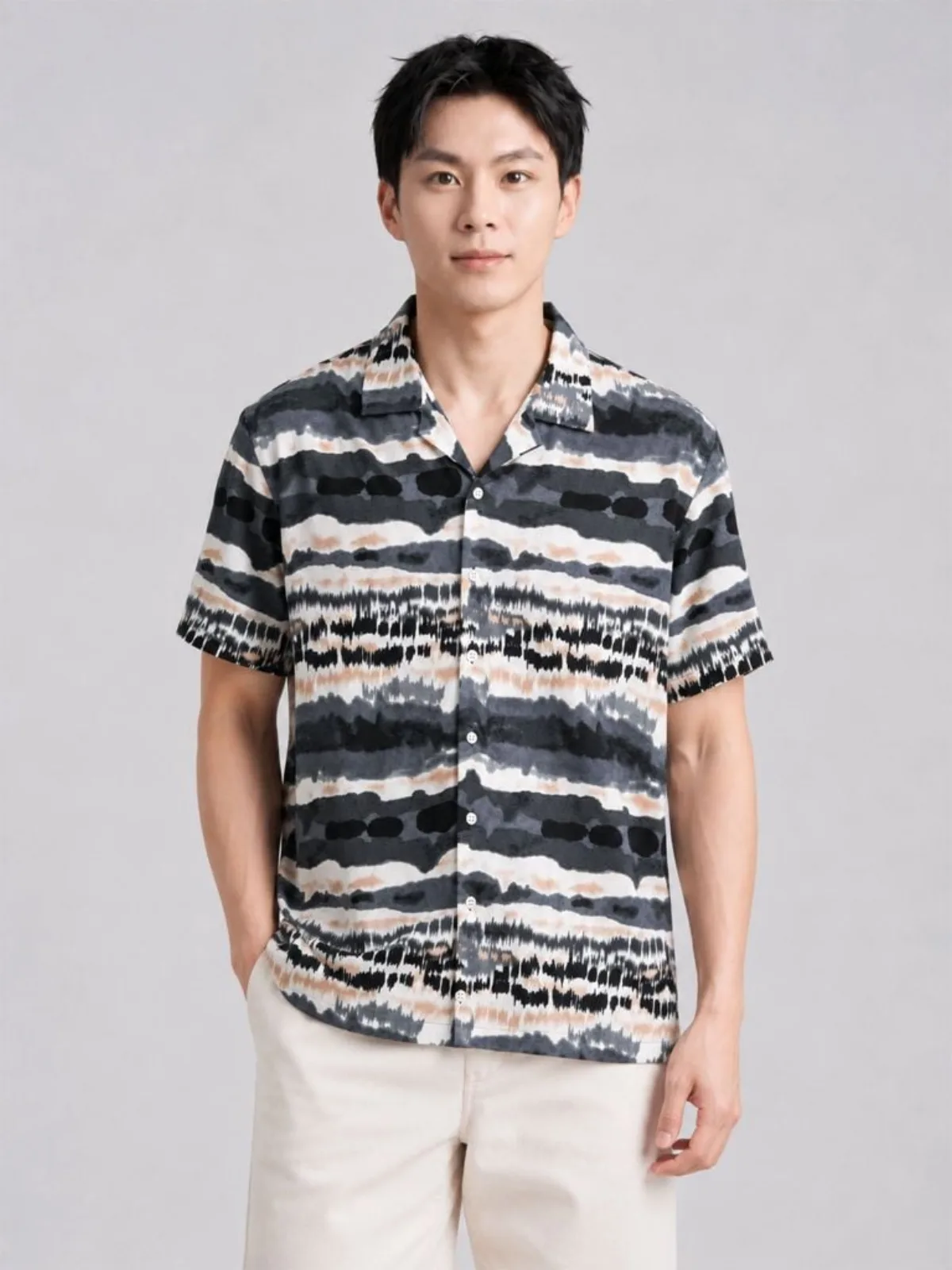 Áo Sơ Mi Nam ICONDENIM Tay Ngắn Sandstorm Form Relaxed SMID0393