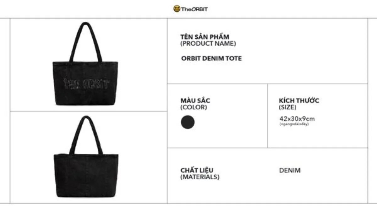 Túi Tote Daily ORBIT DENIM TOTE - Local Brand Chính Hãng