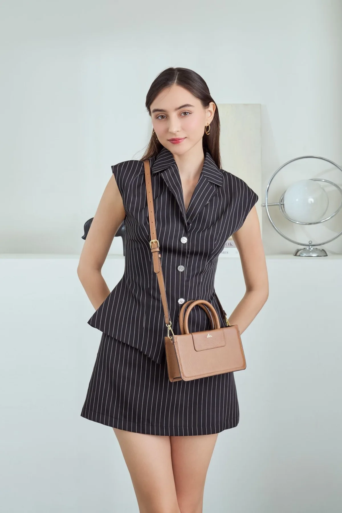 Túi Lata (Thời trang nữ dáng hộp ngang size 21 - Túi xách da TX25)