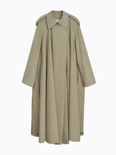 Kaia Voluminous Trench Coat in Heavy Cotton