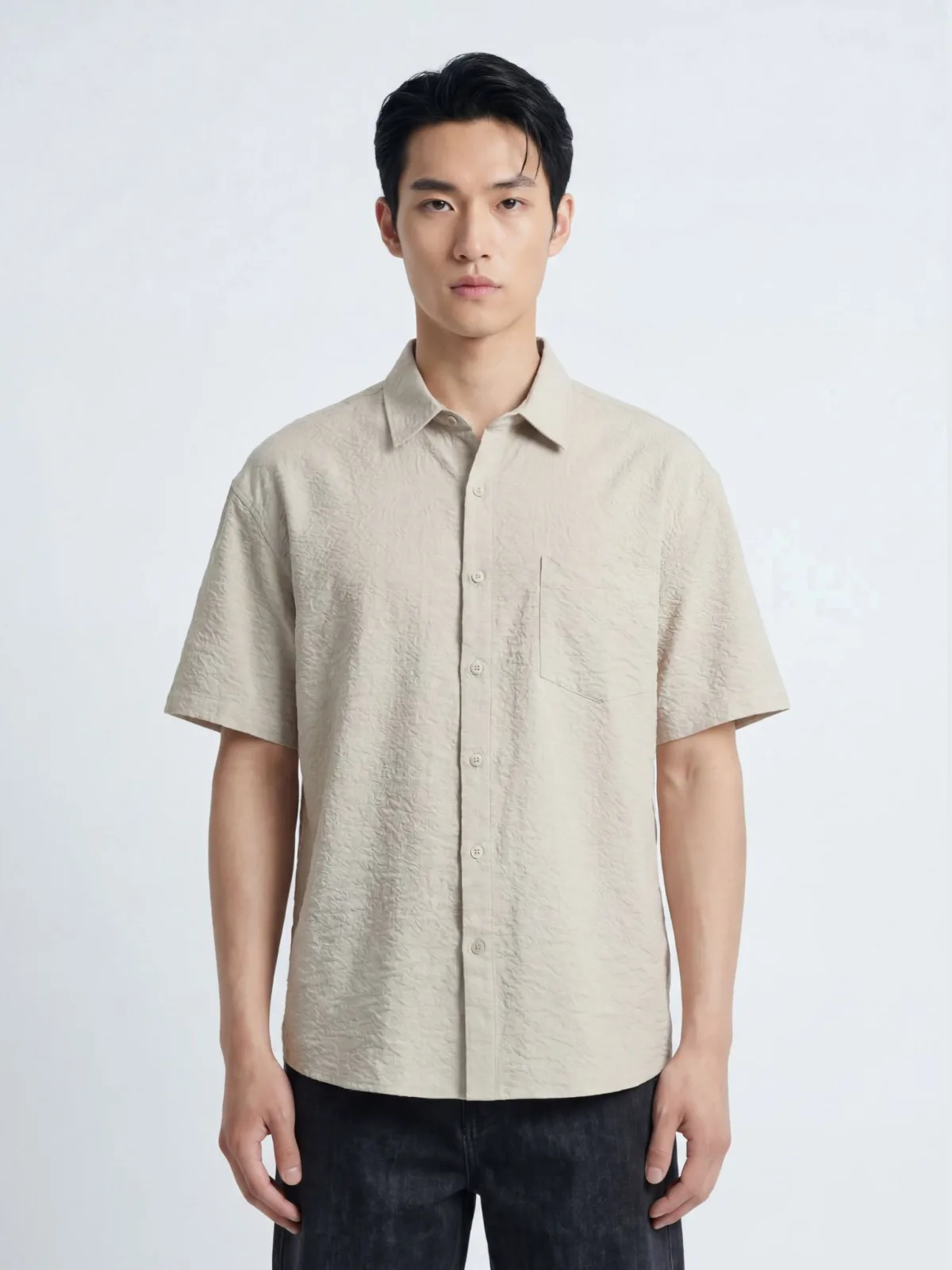 Áo Sơ Mi Nam ICONDENIM Steel Line Form Relaxed SMID0366