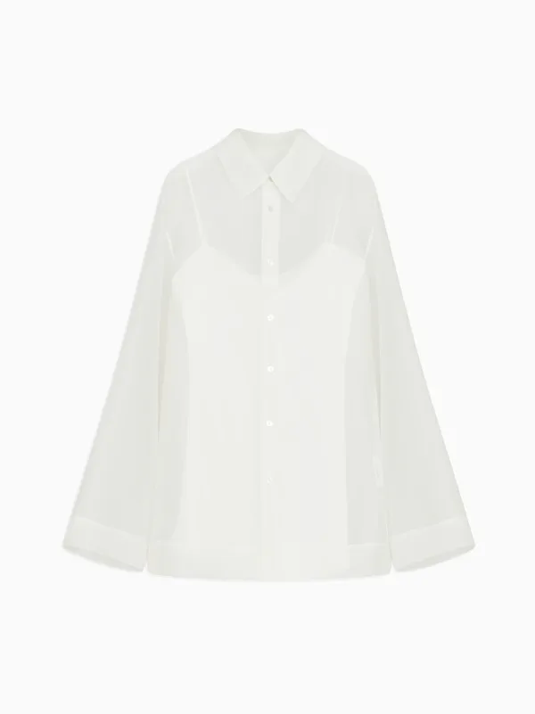 Lisse Classic Shirt in Silk Organza