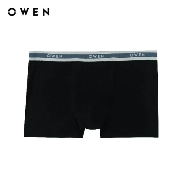 OWEN - Quần lót Lưng thun bản lớn QLB232430 màu Đen chất liệu cotton-spandex