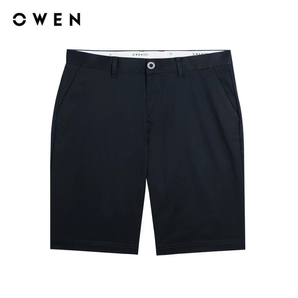 OWEN - Quần short Slim Fit SK241377 màu Đen chất liệu Renu Polyester-Polyester-Rayon-PU