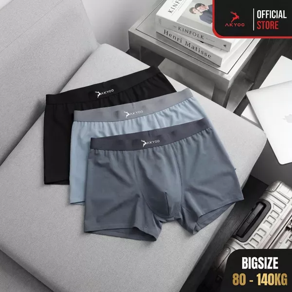 Quần Lót Nam Boxer Bigsize Size XL Đến 6XL AKYOO ,Mỏng Nhẹ Co Giãn Thoải Mái Thông Thoáng - SIP1910