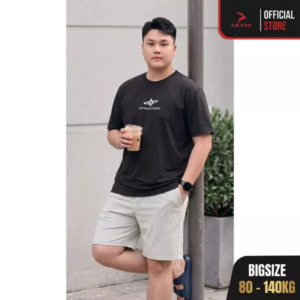 Áo Thun Nam Bigsize 80-140kg AKYOO Cao Cấp, Chất Liệu Cotton Co Giãn, Thoáng Mát - AT THEU