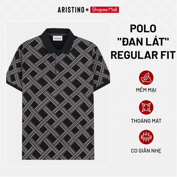 Áo Polo Nam Họa tiết Đan lát Aristino APS097AS2