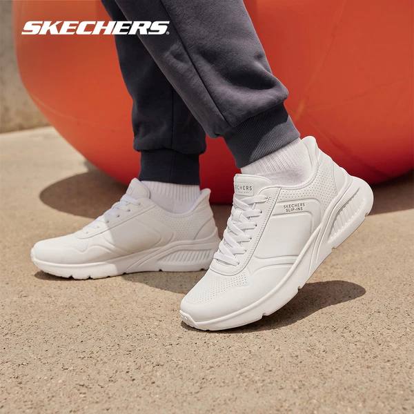 Giày Thể Thao Nam Skechers Slip-Ins Street UNO Lite Floating Steps - 183125-WHT Memory Foam
