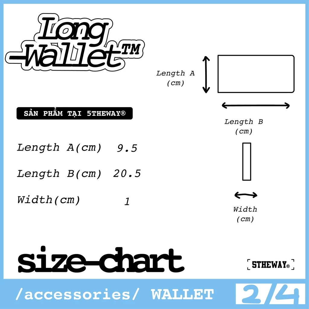 Ví Dài 5THEWAY /public icon/ Long Wallet