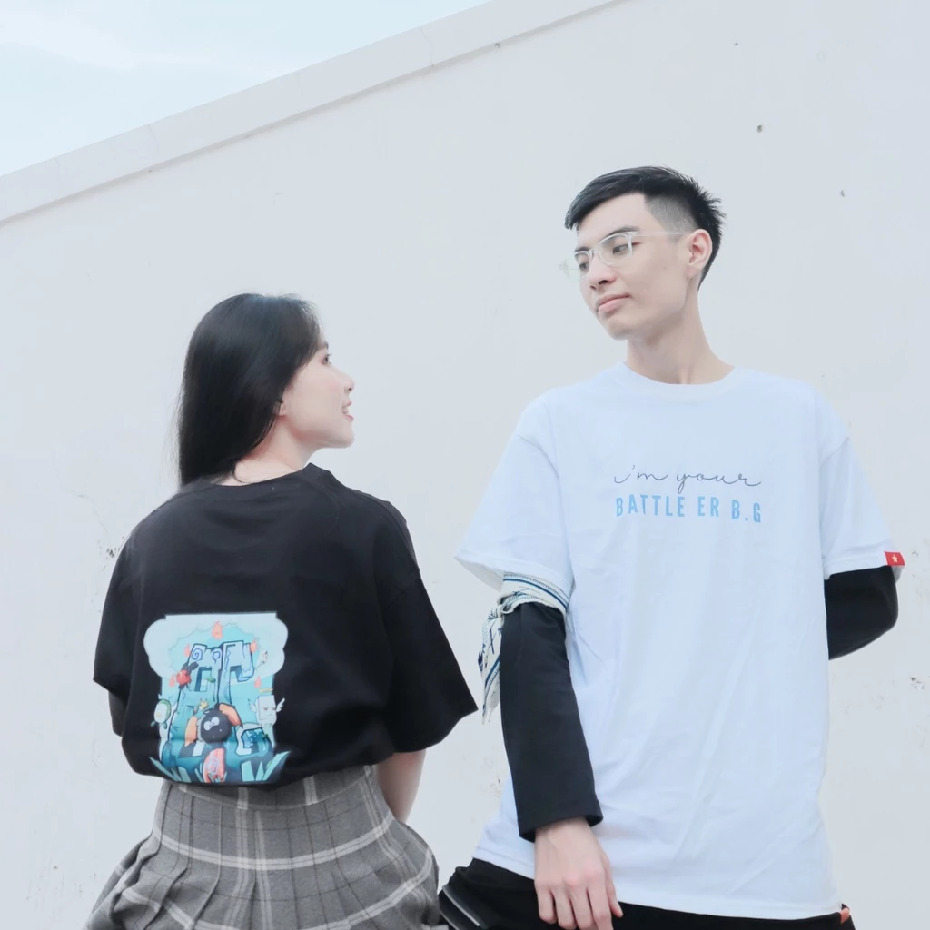 Áo Thun Unisex Battleer B.G 100% Cotton Basic T-Shirt x001 freesize