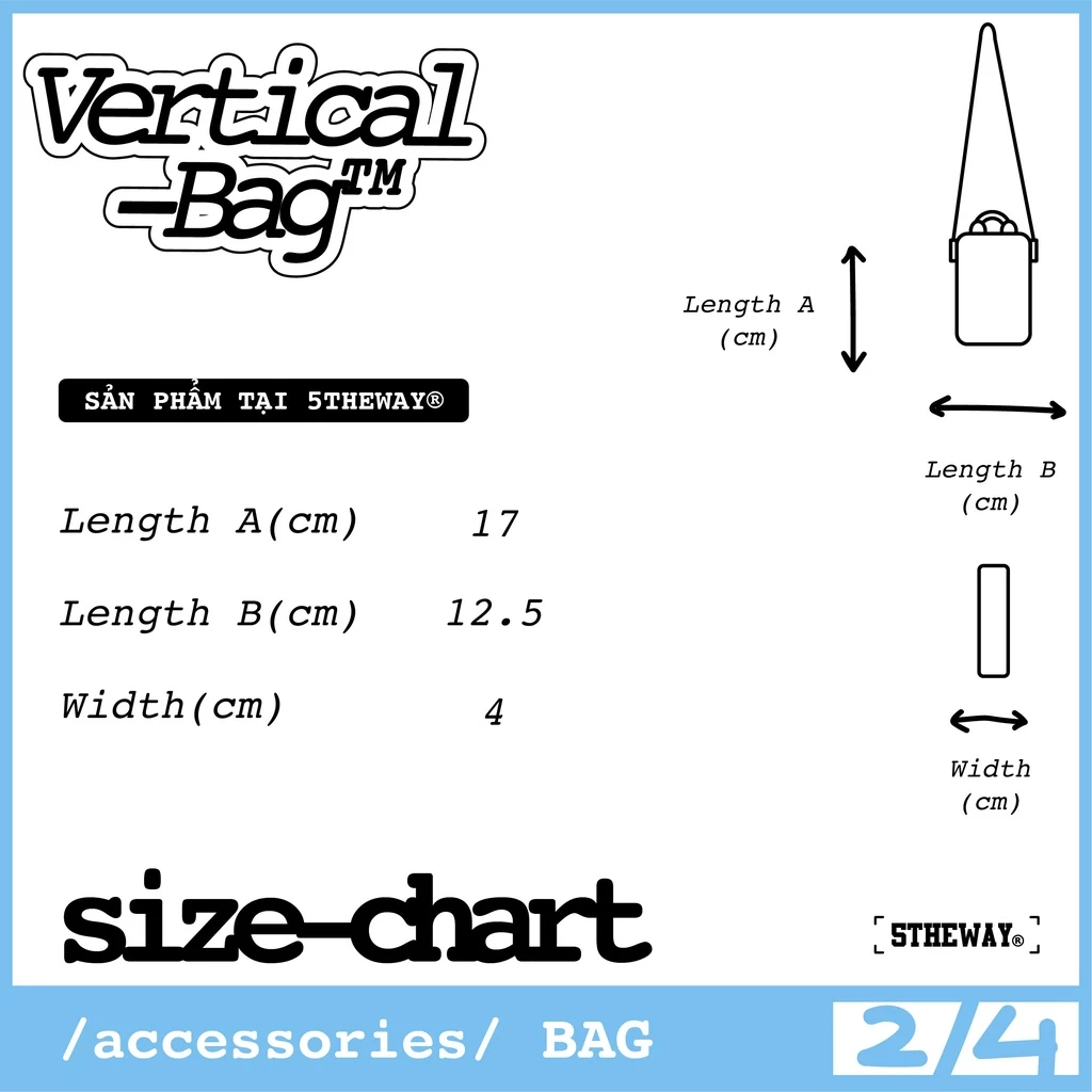 Túi Đeo Chéo Trong Suốt 5THEWAY /plastic/ VERTICAL SHOULDER BAG