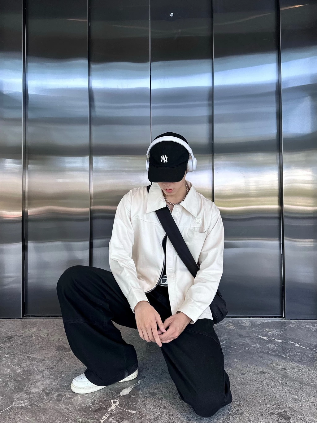 ÁO KHOÁC - BOXY JACKET KAKI ZIP HIDDEN ESSTIAL