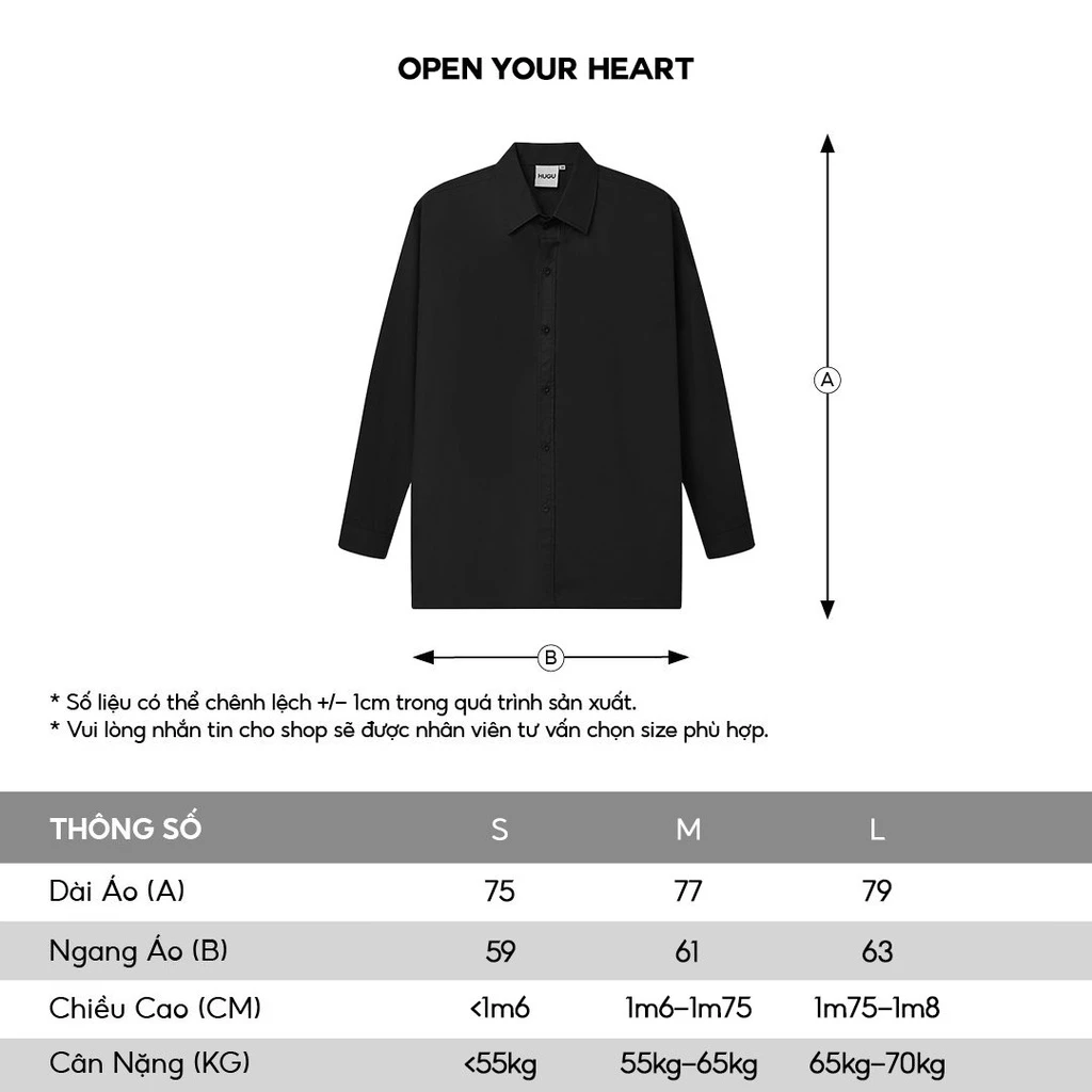Áo sơ mi tay dài in hình thiên thần HUGU - OPEN YOUR HEART - Chất vải ford kate cao cấp thoáng mát - unisex