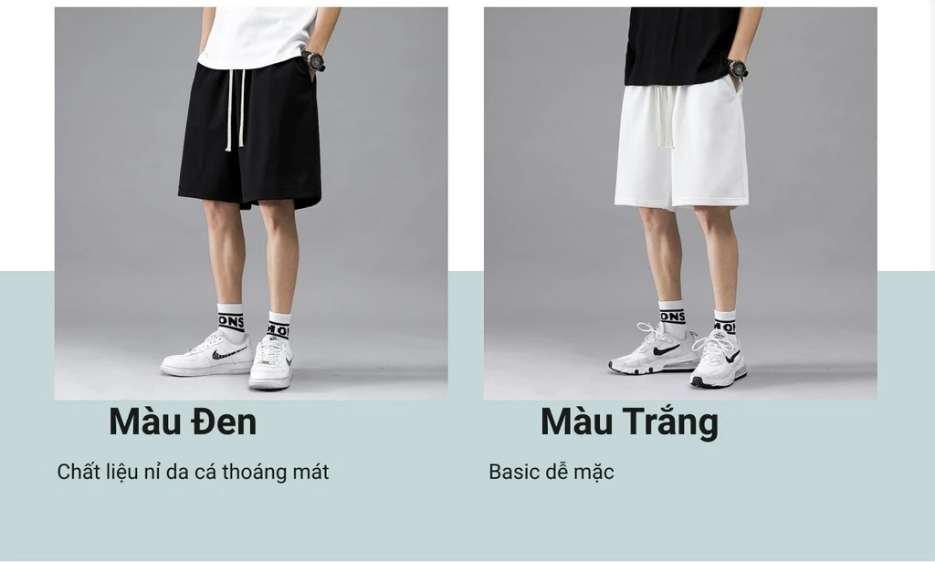 Quần short đùi trơn unisex ZUTEE thể thao basic nam nữ phong cách đường phố Hàn Quốc ullzang