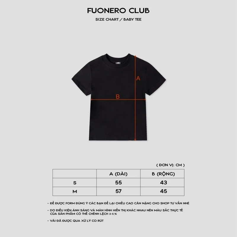 ÁO THUN BABY TEE SPLIT FNC / FUONERO CLUB