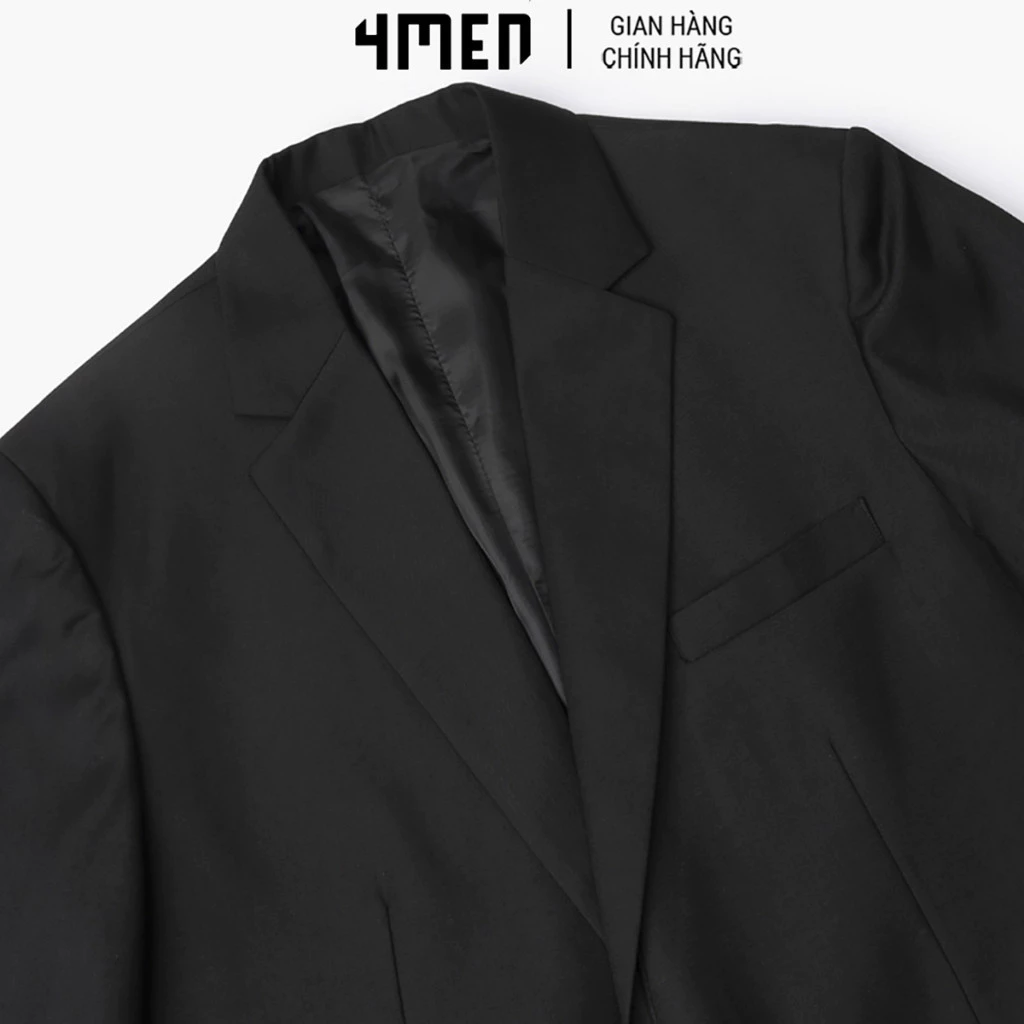 Áo Vest Nam Form Slimfit trơn 2 nút 4MEN AV036 tôn dáng, phong cách trẻ trung, thanh lịch, vải sợi tổng hợp bền đẹp
