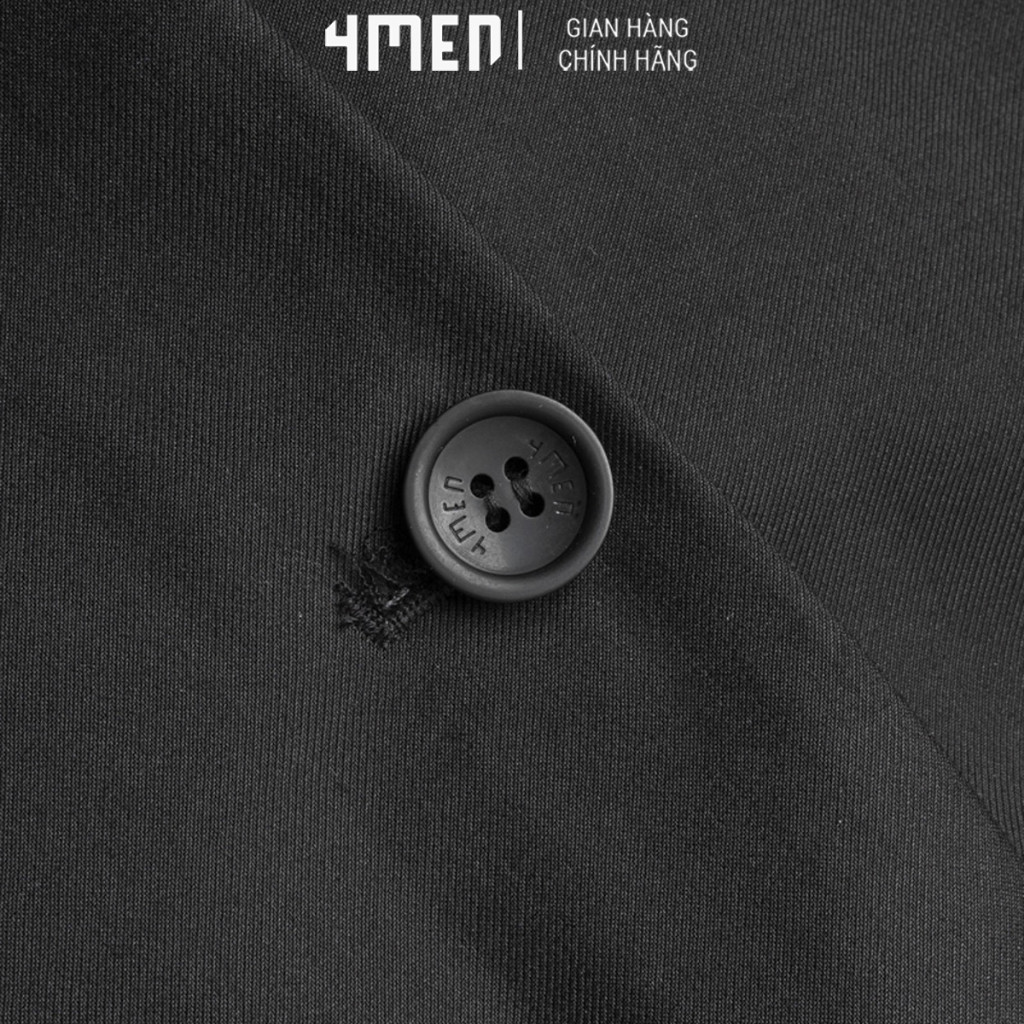 Áo Vest Nam Form Slimfit trơn 2 nút 4MEN AV036 tôn dáng, phong cách trẻ trung, thanh lịch, vải sợi tổng hợp bền đẹp