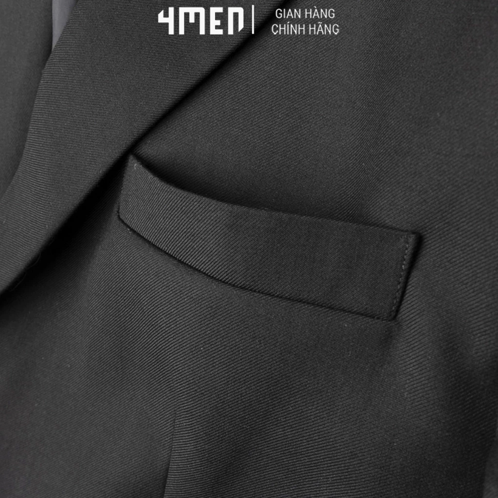 Áo Vest Nam Form Slimfit trơn 2 nút 4MEN AV036 tôn dáng, phong cách trẻ trung, thanh lịch, vải sợi tổng hợp bền đẹp